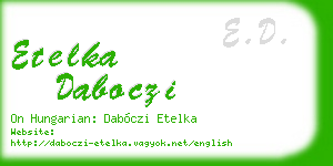 etelka daboczi business card