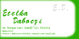 etelka daboczi business card